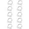 SagaSave 10 fascette stringitubo di presa, fascette per tubi flessibili in plastica a doppia presa rapida, resistenti, regolabili a cricchetto per collegamento, fissaggio, tenuta tubi flessibili (9,1-10,2 mm)
