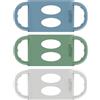 Dr. Brown's Milestones - Maniglie per biberon in 100% silicone, collo largo, manici rimovibili per tazza di transizione facili da impugnare, colore azzurro, verde, grigio, 4 m+, confezione da 3