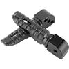 UPALDHOU Pedane Posteriori, Pedali di Ricambio in Lega di Alluminio Anodizzato per Moto, con Superficie Antiscivolo, Adatti per Z800 Z650 Z900 Z1000SX 250 300 400 650 (BLACK)