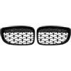 Generico Griglia Anteriore Per BMW Serie 1 E81 E82 E87 E88 128I 130I 135I 2007-2011 Auto Griglia Rene Anteriore Paraurti Griglie Racing Griglia Principale(Nero)
