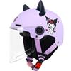 GAOFZHAO Casco Moto Gatto Bambini Orecchie 3D, [Aero Stratos] Junior Guardian, Omologato ECE 22.06, [Cervical-Zero] Regalo Ragazzi Ragazze 3-14 Anni(1)