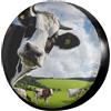 Generic Funny Cow in Green Farm Nature Copertura della Ruota di Scorta Impermeabile Borsa Copriruota Resistente alle Intemperie Copertura per Pneumatici per RV Veicoli Camion 17inch