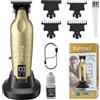 KEMEI 2499 Tagliacapelli Professionale Uomo con Lama A T, Macchinetta Wireless con Base di Ricarica, Motore Potente da 7000 RPM, Taglia Barba Uomo con Display LED, Uso per Casa e Barbiere
