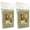 Heno Gourmet, 500 g, 100% naturale, ricco di fibre, ideale per conigli, porcellini d'India e furetti, supporta la digestione e la salute dentale (Confezione da 2)