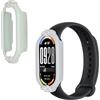 kwmobile Set da 2 Protezione Bordo Orologio Compatibile con Xiaomi Mi Band 10 / Mi Band 9/8 Smartwatch - Rivestimento Glitterato verde caledon/blu chiaro