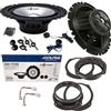 EvoTuning Kit Casse Altoparlanti Anteriori per Fiat Bravo II dal 2007 compatibile con Alpine Sxe1750S, Set 2 woofer +2 tweeter +2 Anelli e Cavi Adattatori (NO plug and play)