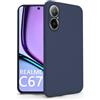N NEWTOP Cover Compatibile per REALME C67 4G, Custodia TPU SOFT Gel Silicone Ultra Sottile Flessibile Case Posteriore Protezione Fotocamera Anti Urto Guscio Scocca Colorato Thin (Blu)