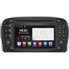 Hualingan Schermo touch screen Android da 6,2 pollici per Mercedes SL R230 Radio CarPlay Full (Split) Screen Mirroring App Netflix YouTube TV Spotify Wi-Fi USB FM DVD Navigation Google Maps Veicolo fotocamere