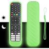 CTRLBETTER Custodia per telecomando in silicone compatibile con Hisense EN2G30H EN2D30H EN2J30H EN2N30H EN2N30H EN2A30 EN2P30H TV telecomando antiurto custodia con cordino (verde fluorescente)