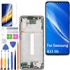 HLYGZX Display per Samsung Galaxy A33 5G LCD Schermo di Ricambio TFT, A336E A336B A336B/DS Display Schermo Touch Digitizer Kit di Riparazione (Nero con Cornice, Senza Impronta Digitale)