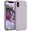 kwmobile Cover per Apple iPhone X Custodia - Back Case per Smartphone in Silicone TPU - Protezione Gommata - nuvola viola
