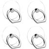 PLABBDPL 4 pcs Trasparente Supporto per suoneria Cellulare, Rotazione di 360 Gradi Kickstand di Presa dell'anello di barretta Compatibile per Vario Cellulari Smartphone