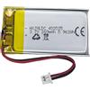 HXJNLDC Batteria ricaricabile al polimero di litio CC 3.7V 260mAh 402035, adatta per prodotti elettronici fai da te 3.7-5V con sostituzione della batteria a 2 fili incorporata e luci LED
