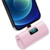Pxwaxpy Mini Power Bank 5200mAh, 20W Ricarica Rapida Powerbank Portatile, Ultra Sottile & Leggero Batteria Esterna con LCD Display per iPhone14/14Pro Max/13/13 Pro Max/13/12/12Pro/11/X/XS/SE/8/7/6 Serie-Rosa