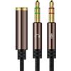 Bestgle Cavo adattatore jack femmina da 3,5 mm per cuffie separate Microphone maschio a microfono e audio 3,5 mm Female per PS4, Xbox One, Gaming Headset, PC or Laptop-35 cm