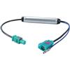 Alide Adattatore antenna Fakra per auto, alimentazione phantom, amplificatore di segnale Fakra maschio-maschio, compatibile con Audi, compatibile con VW