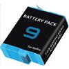 Audiosystem Batteria Pila per GoPro HERO9 HERO10 HERO11 AHDBT-901 GO PRO ADBAT-001 HERO 9 10 11 Con Capacita' Originale 1800Mah Ricambio Sostituzione Akku Battery Nuova