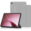 Rojeuinn Cover per Oneplus Pad Go 2 / OPPO Pad 5 12,1 pollici, custodia in pelle PU ultrasottile con supporto e custodia con accensione/sonno automatico (Grigio)