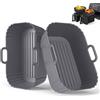 Masgarlan Fodere in Silicone per Friggitrice ad Aria Masgarlan, Confezione da 2 per Ninja Foodi Dual AF300UK AF400UK/KCP, AF451UK, Tower, Keplin, COSORI, Russell Hobbs e Instant per Cestelli da 7,6L 8L 9,5L