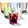 TOATELU Set di 6 bicchieri in acrilico da 300 ml, impilabili, infrangibili, per picnic, campeggio, feste, 6 colori