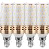 HUAMu Lampadina Mais E14 7W LED, Equivalente Alogena 70W, Bianco Caldo 3000K, 700LM, AC 175-265V, Senza Sfarfallio, Non Dimmerabile, E14 Mais LED per Studio/Garage, set di 4