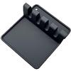 TopHomer Supporto per cucchiaio da cucina in silicone per mestolo, spatola, pinze, forchetta, resistente al calore, senza BPA, nero, confezione da 1