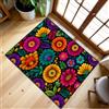 CRYSLOVE Tappeto corto a pelo morbido, 120 x 170 cm, stile cashmere vintage, antipolvere, per soggiorno, camera da letto, ufficio (Floral Messicano)