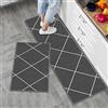 LY4U 2 Pezzi Tappetino da Cucina Antiscivolo Set di Tappeti da Cucina, Tappetini e Tappeti Moderni Lavabili per Corridoio, Sala da Pranzo e Ingresso, 50x80cm + 50x150cm