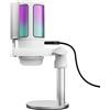 Trust Microfono Auron Grigio e Bianco per podcast Cablato con USB Type-C