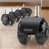 Sytopia Sedia da ufficio, ruote da 11 mm x 22 mm, set da 5 ruote per sedie da uf
