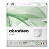 Absorbeo Pants Extra, Mutande Assorbenti Elasticizzate per Incontinenza Media, Comfort Assoluto, Protezione Totale, Sistema Antiodore, Completamente Traspiranti, Unisex, Taglia L, 14 Pezzi