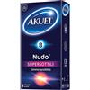 THERAS CONSUMER HEALTH Srl Akuel Nudo Super Sottili 8 Pezzi - Preservativi Ultra Sottili