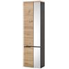 Stella Trading Memphis Mobile Alto sospeso Effetto Rovere Artisan Grigio - Armadietto da Bagno con Anta a Specchio, Legno ingegnerizzato, Hochschrank