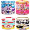 Komergave Set di 32 braccialetti dell'amicizia in stile bohémien, dai colori vivaci, adorabili per feste, accessori ideali per feste di compleanno, riunioni estive e regali per festival