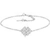 Sofia Milani - Bracciale da Donna in Argento 925 - con Pietra Zircone - Ciondolo a Quadrifoglio - 30065