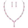 Clearine Donna Parure Gioielli-Collana Orecchini Elegante Delicato Zirconia cubica Infinito Y-Forma Collana Ciondolare Set