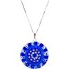 LE GEMME DI VENEZIA Collana Donna Con Pendente Murrina Milefiori Venezia In Vetro Originale Di Murano E Argento 925 Diametro 32N (Colore 16)