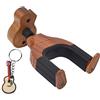 KingPoint Gancio per chitarra, con chiusura automatica, supporto da parete per chitarra, design creativo, base in legno, adatta a tutti gli strumenti musicali, Chiusura automatica, gruccia a forma di chitarra.