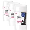 NIVEA Black & White Invisible Original Deodorante Stick 50 ml, Deodorante donna efficace 72h, Stick antitraspirante contro odori, sudore, residui, irritazioni e macchie su tessuti chiari e scuri