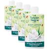 Tulipan Negro: Lozione per il corpo all'aloe vera, cotone e rosa canina 400 ml (Confezione da 4)