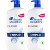 Head & Shoulders Shampoo Antiforfora Classic Clean 1000ml con Dosatore per Uso Quotidiano. Fino al 100% Protezione dalla Forfora. Clinicamente Testato. Per Tutti i Tipi di Cute e Capelli. Freschezza