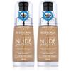 Deborah 24ORE Fondotinta Nude Perfect N.04, Idratante e leggero, Lunga Tenuta, Effetto Nude, Texture Fluida dalla Coprenza Media, per un Incarnato Uniforme, Radioso e Vellutato (Confezione da 2)