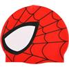 Thyonta Cuffia da nuoto con motivo ragno, impermeabile, in silicone, elastica, protegge i capelli dai danni, per bambini e bambini (rosso)