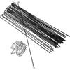 RORPOIR Raggi per Bicicletta in #45 14g da 260mm 36 e Neri, Resistenti Mountain Bike Posteriore