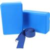 DOITOOL Set di Blocchi Yoga in Eva Superficie Antiscivolo e Fascia di Resistenza per Allenamento Yoga e Stretching a Palestra