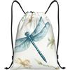 Generic Zaino con Coulisse Dragonfly Borsa con Coulisse Impermeabile Sacchetta Sportiva Pieghevole Drawstring Backpack per Unisex Scuola Vacanze