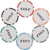Hohopeti Segnapalline da Golf in Plastica ABS Resistenti 6 Multicolori Compatti per Uomo Donna Ragazzi Accessori da Golf da Viaggio e