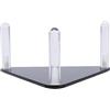 GOWENIC Supporto per Palloni Sportivi per Calcio, Basket, Pallavolo | Espositore in Acrilico con Bordo Arrotondato, Vetrina Trasparente per Cimeli (Black)