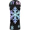 GuoChe Copritesta per mazze da golf, accessori in pelle di alta qualità con etichette intercambiabili n. per Fairway Wood Hybrid Let It Snow Tie Dye fiocco di neve sostenitore Natale