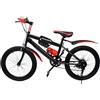 Jolre Bicicletta per bambini 20 pollici, 7 marce, bicicletta per bambini per ragazzi e ragazze, BMX, mountain bike, biciclette con doppio freno a disco (rosso)